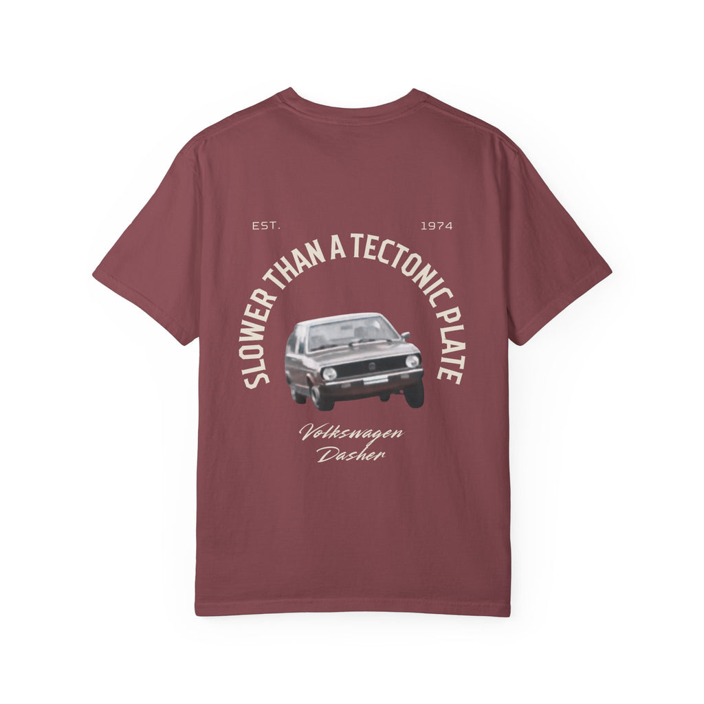 'Slower Than a Tectonic Plate' VW Dasher T-Shirt